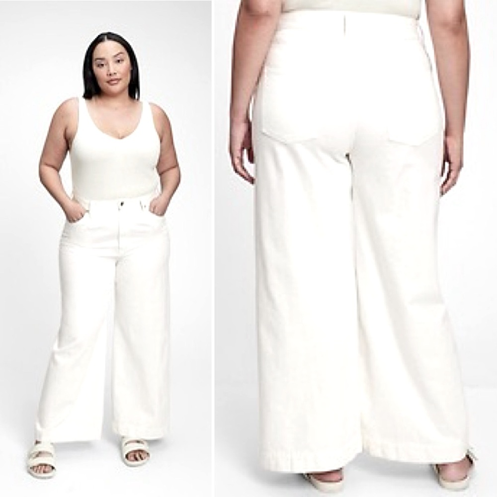 GAP High Rise Wide Leg Trousers - Picture 9 of 9